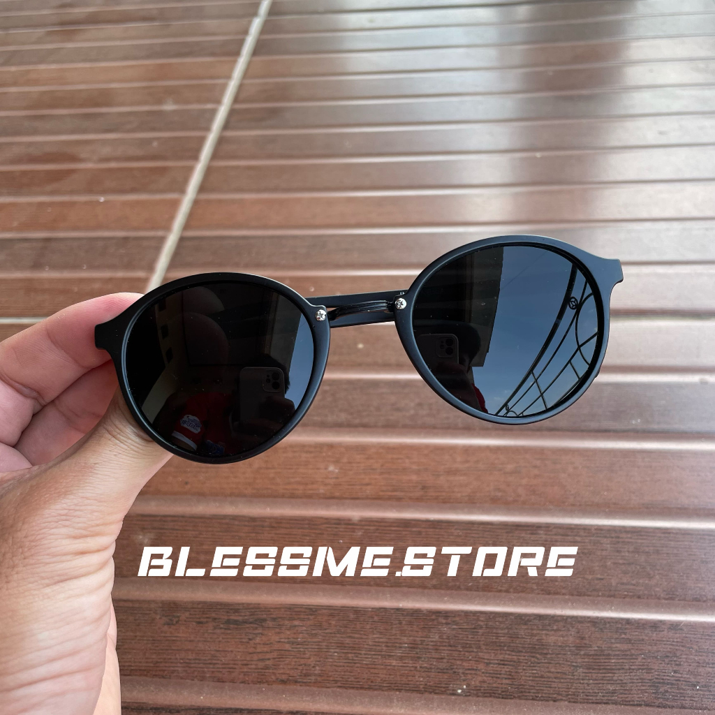 KACAMATA OVAL PRIA WANITA KACAMATA OVAL HITAM