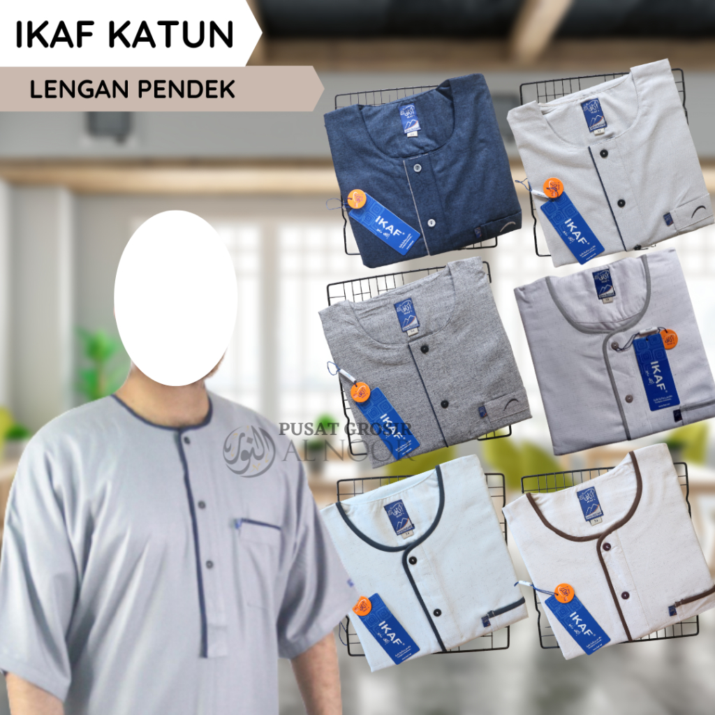 Jubah Saudi | Gamis Pria | Ikaf Katun Lengan Pendek - Pusat Grosir Al Noor