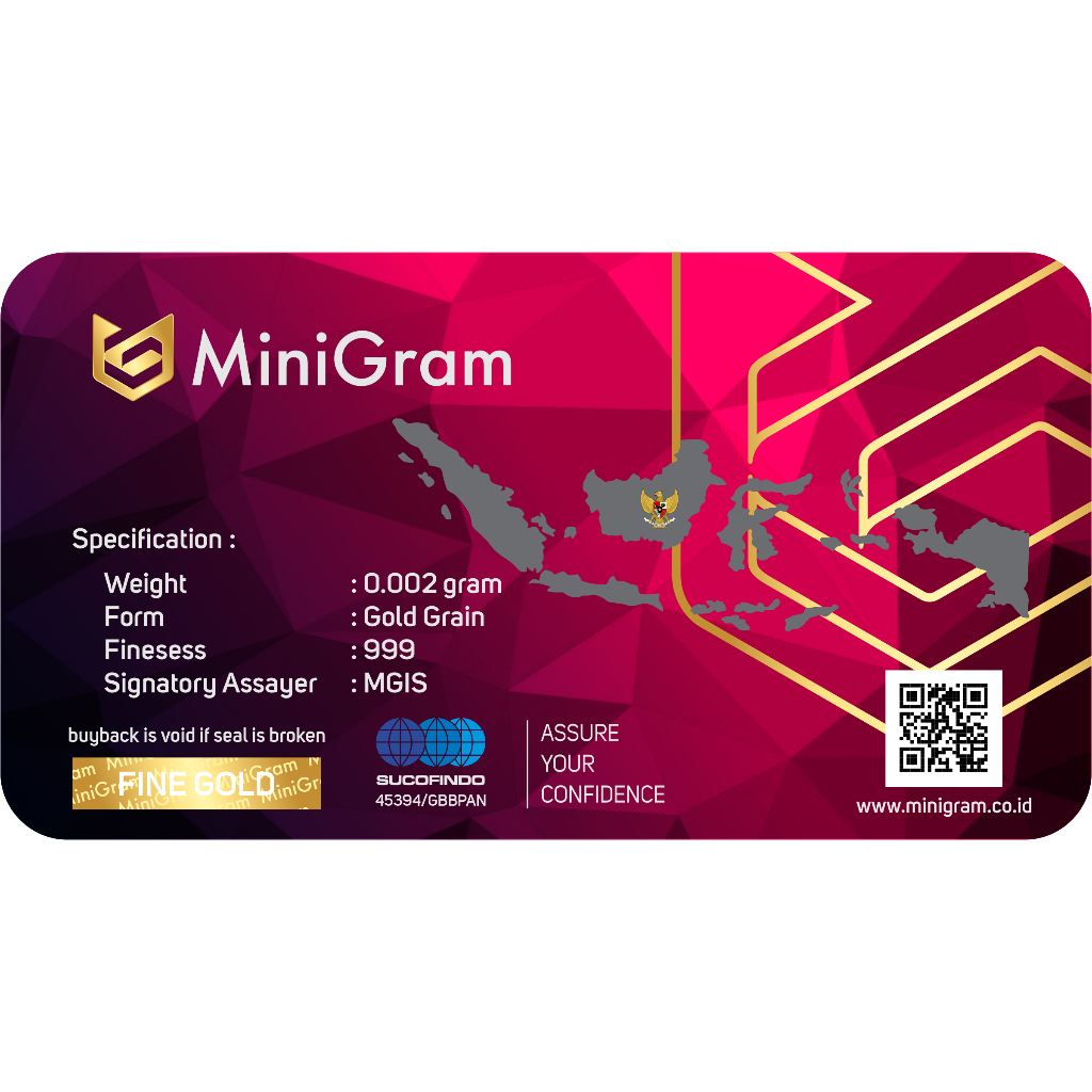 EMAS ASLI 24 karat kecil mini batangan 0.002 gram 24 karat Babygold Baby Gold minigram microgram min