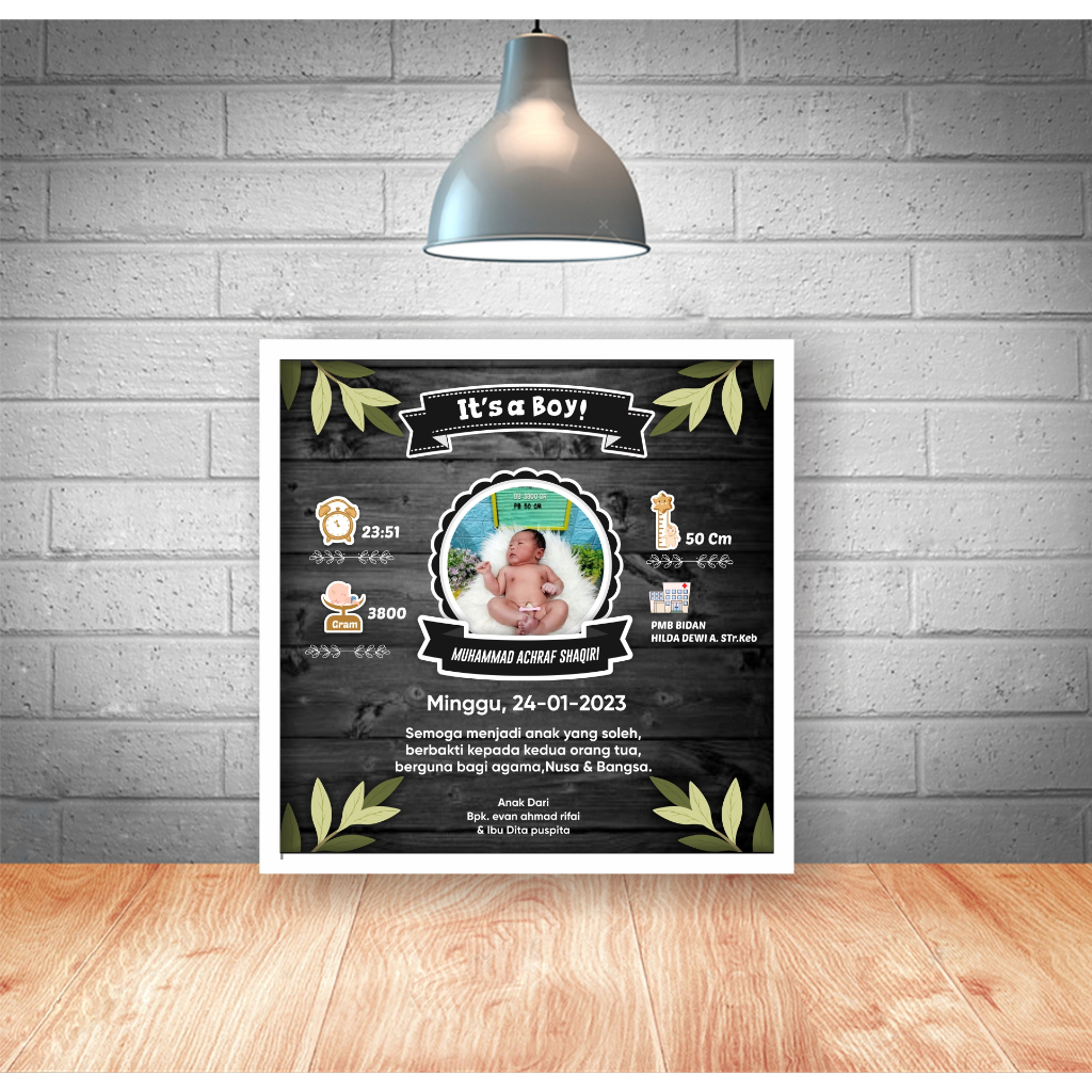 Cetak foto biodata anak foto+bingkai