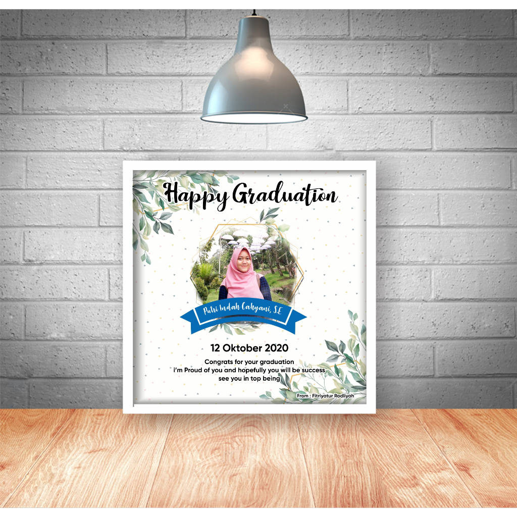 Hadiah Kado Wisuda Cewek/Cowok kado Custom cetak foto+bingkai