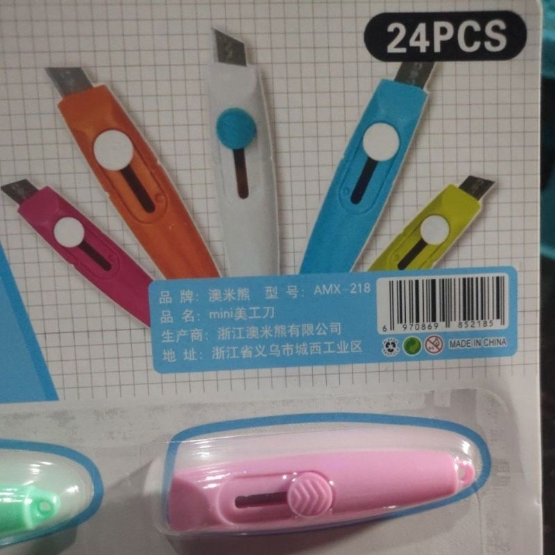 

RK 24pc Mini Cutting Knife kater cuter Lucu Kuromi Dll