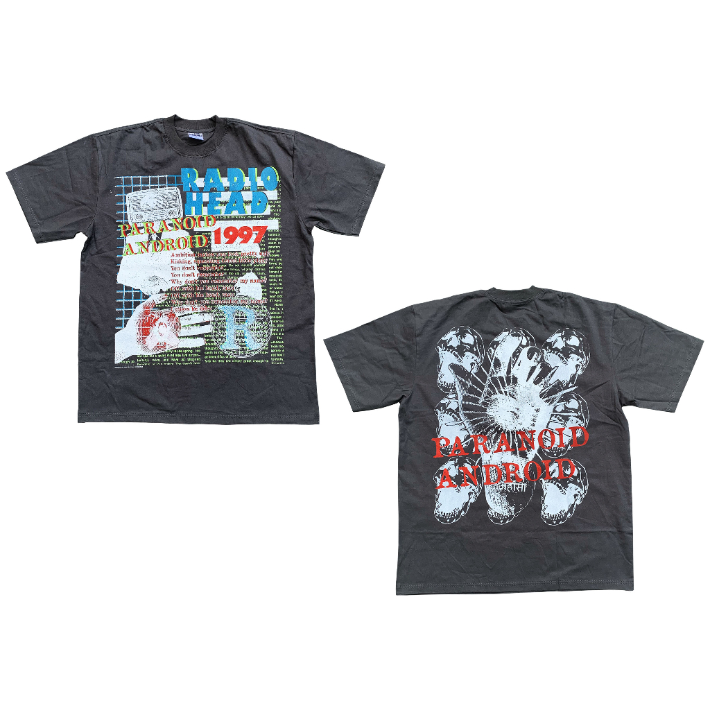 Paranoid android radiohead oversize tshirt original by psychocult