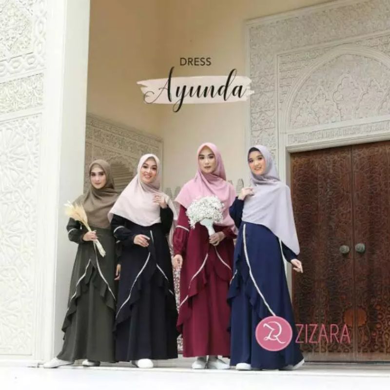 Preloved Ayunda Dress Gamis By Zizara Uk M Hitam