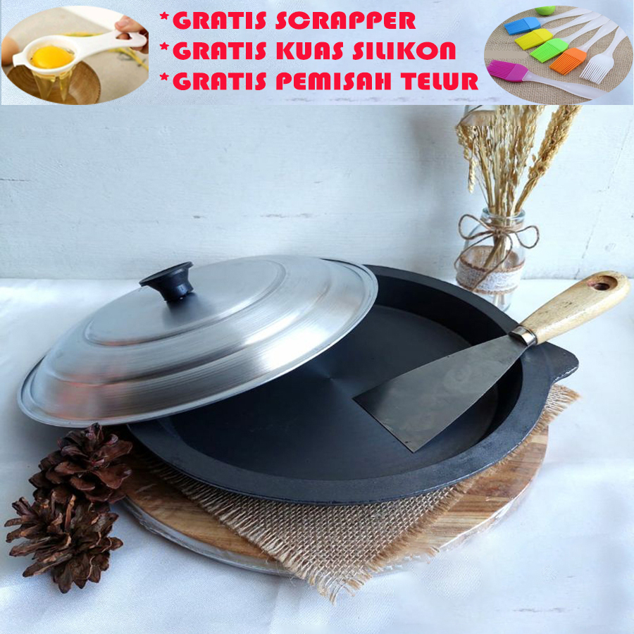 Loyang Martabak Manis HITAM Bangka Terang Bulan TEBAL 11 14 16 18 20 22 24 cm