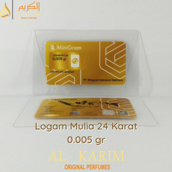 LOGAM EMAS ASLI 24karat kecil mini batangan 0.005 gram 24 karat Babygold Baby Gold minigram microgra