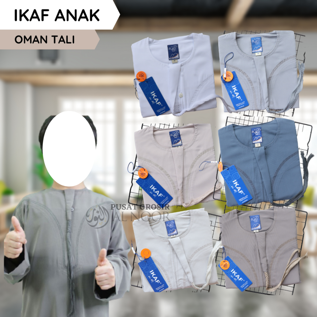 Jubah Saudi | Gamis Anak | Ikaf Oman Tali Katun - Pusat Grosir Al Noor