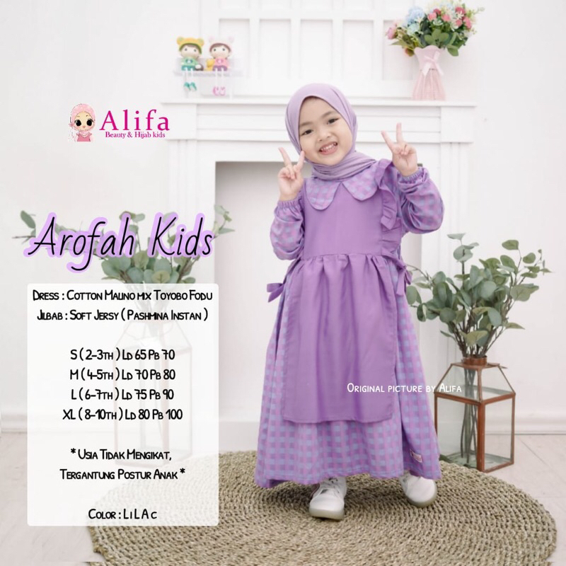 AROFAH DRESS KIDS (Gamis Anak) by Alifa