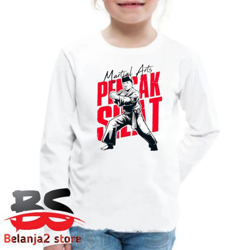 BAJU ANAK KAOS ANAK PENCAK SILAT LENGAN PANJANG FREE NAMA