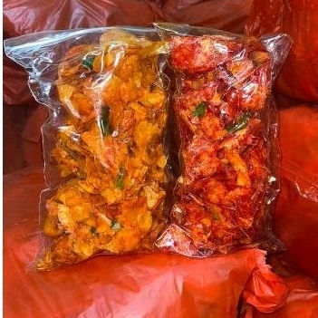 

Kripik singkong Pedas Balado dan rujak