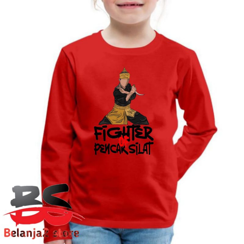 BAJU ANAK KAOS ANAK PENCAK SILAT LENGAN PANJANG FREE NAMA