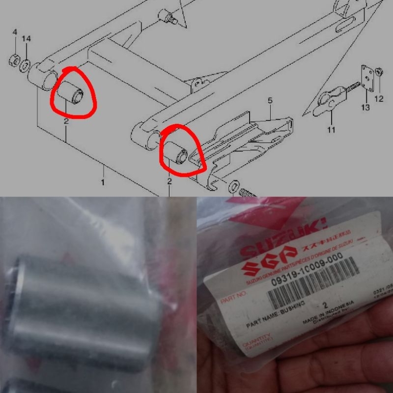 bos bosh arm swing arm Suzuki smash old new shogun 110 new 125 R SP FD ARASHI  ori sgp