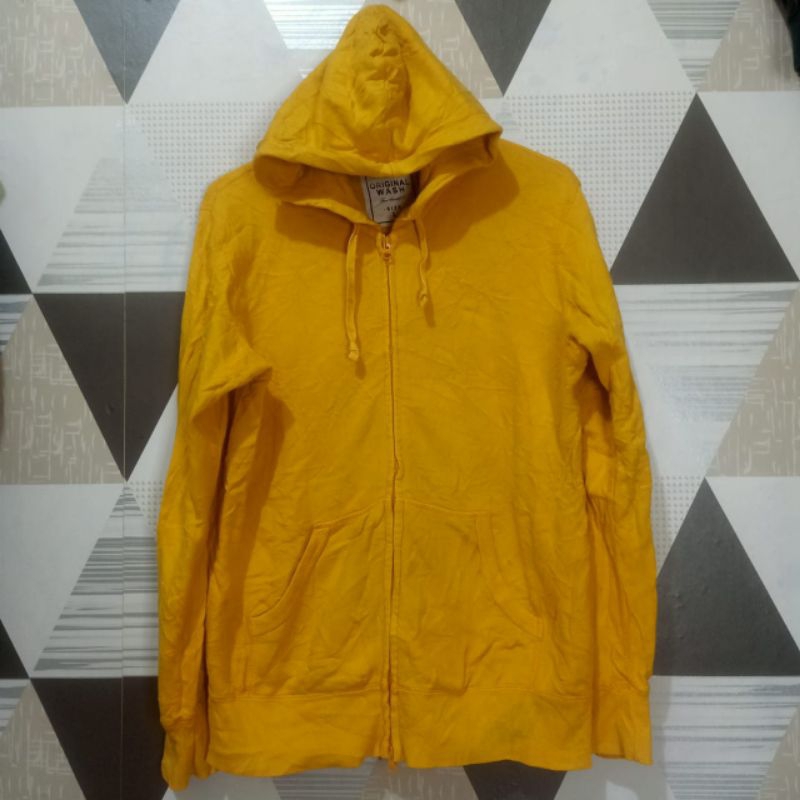 Hoodie Polos Uniqlo Yellow