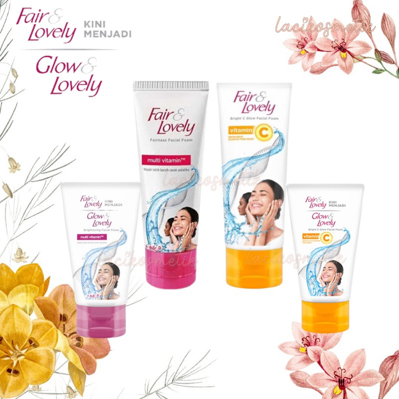 Fair & Lovely - Glow & Lovely Cream Krim Pelembab & Sunscreen SPF 30 Fair & Lovely Facial Foam 100