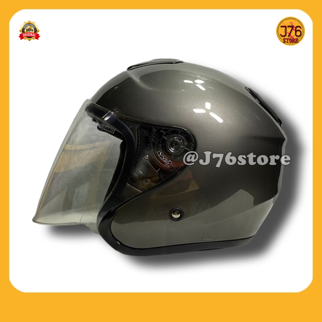 Helm Sepeda Motor Half Face Model Kyt Kyoto Solid Polos Bye Priest Helmet Paket Ganteng Warna Whitte