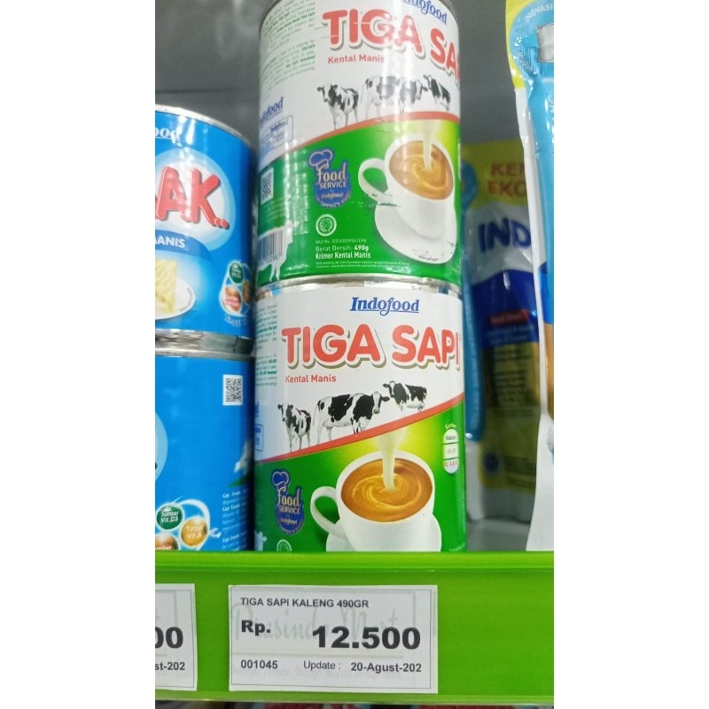 

tiga sapi kaleng 490 gr