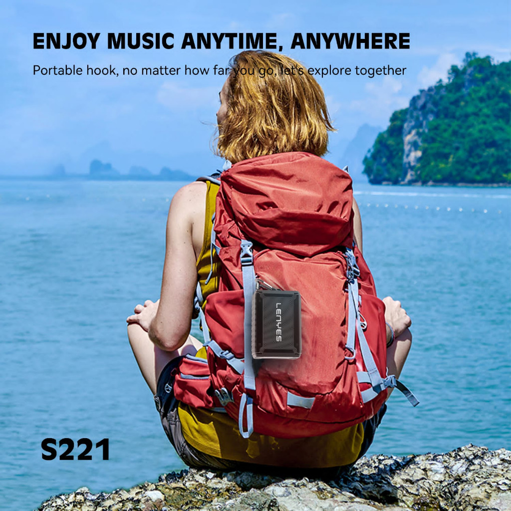Lenyes S221 Mini Wireless Speaker Portable Bluetooth 5.0 Music Box Tws Support Aux Memory Micro Sd