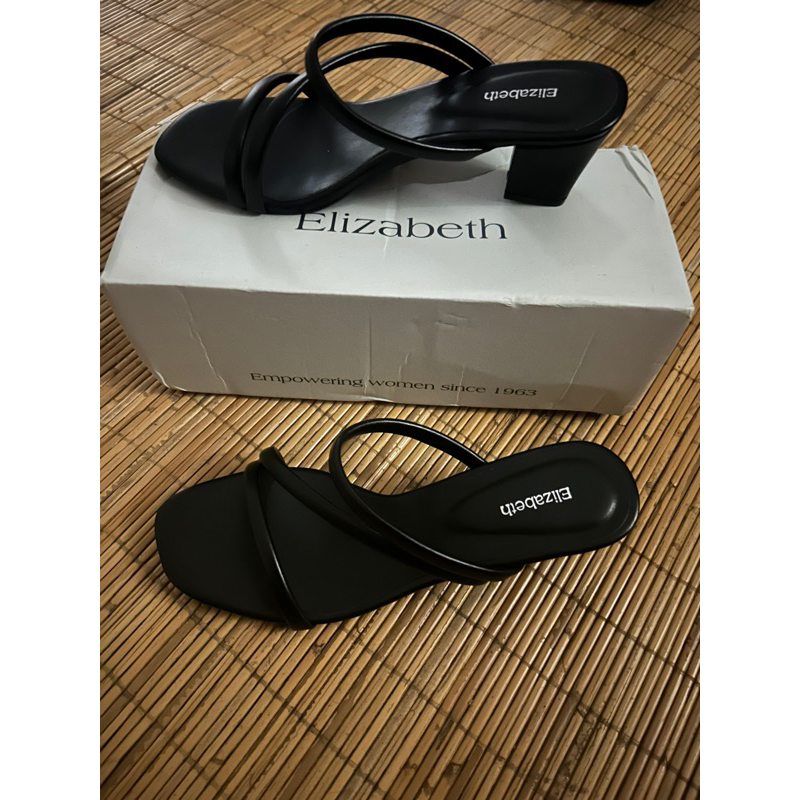 Sandal Heels Elizabeth, Hitam 39