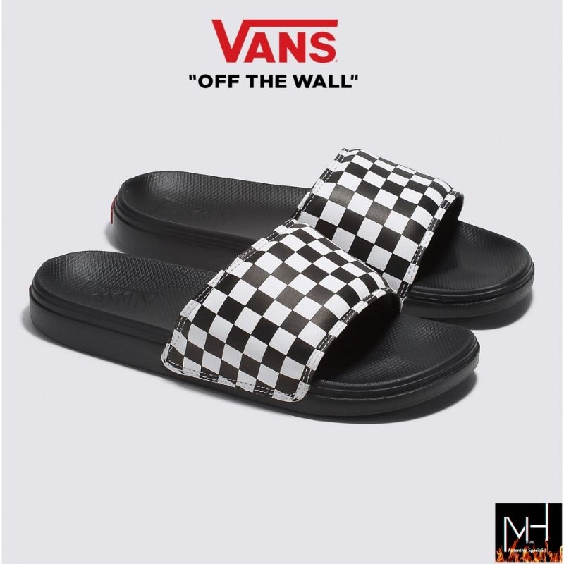 Vans Slide-On Sandal La Costa Logo Checkerboard Black White Original 100%