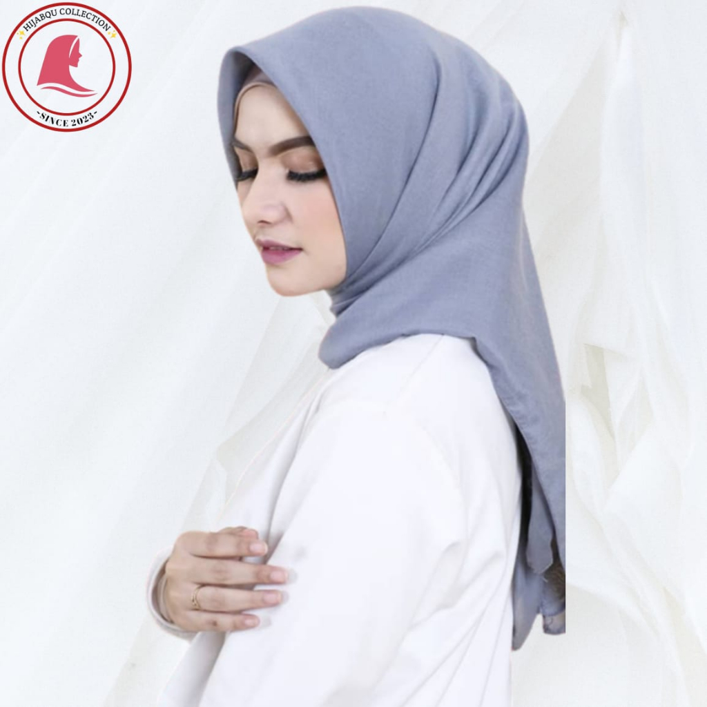 Hijabqu Azara Superfashion Segi Empat Voal Oscara Laser Cut 110x110 - Hijab Azara Polos - Jilbab Aza