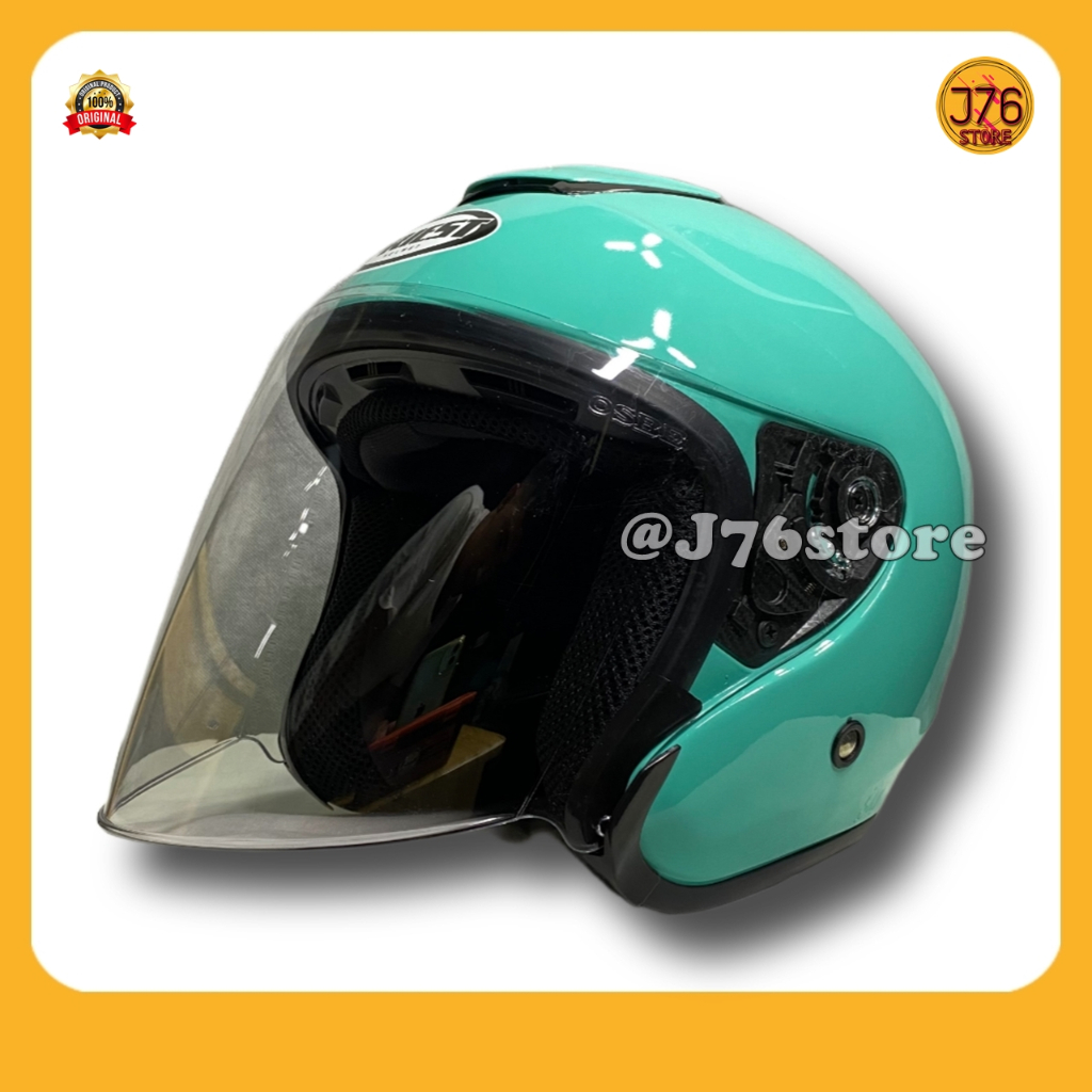 Helm Sepeda Motor Half Face Model Kyt Kyoto Solid Polos Bye Priest Helmet Paket Ganteng Warna Whitte