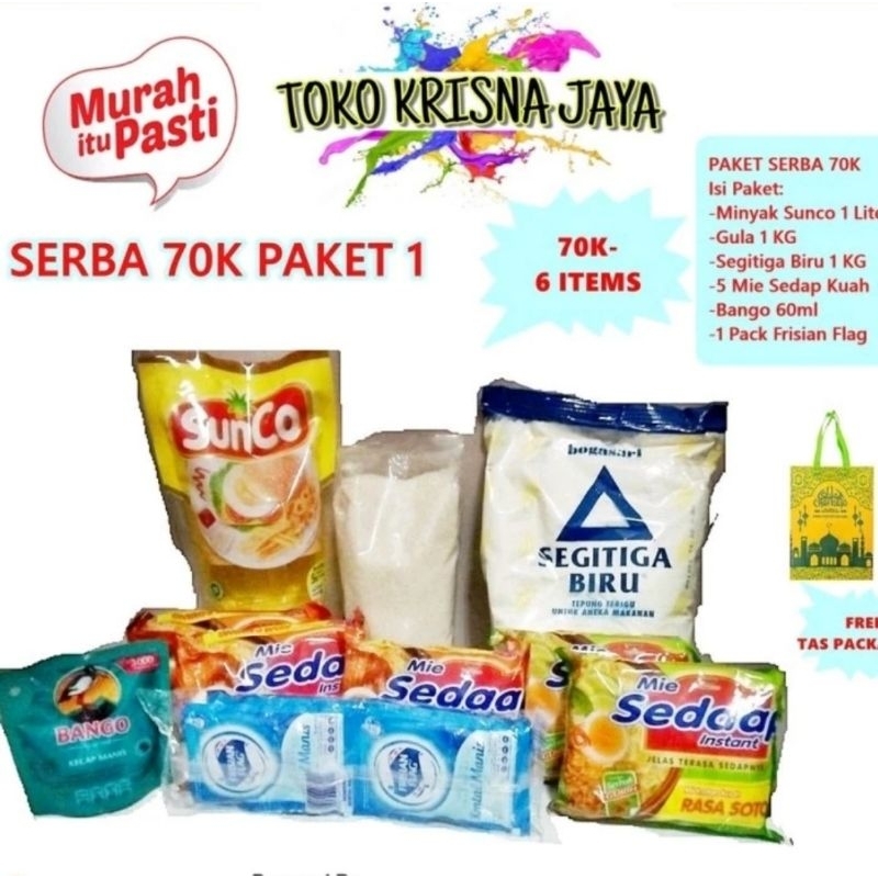 PAKET SEMBAKO KOMPLIT LENGKAP MURAH SERBA 90K