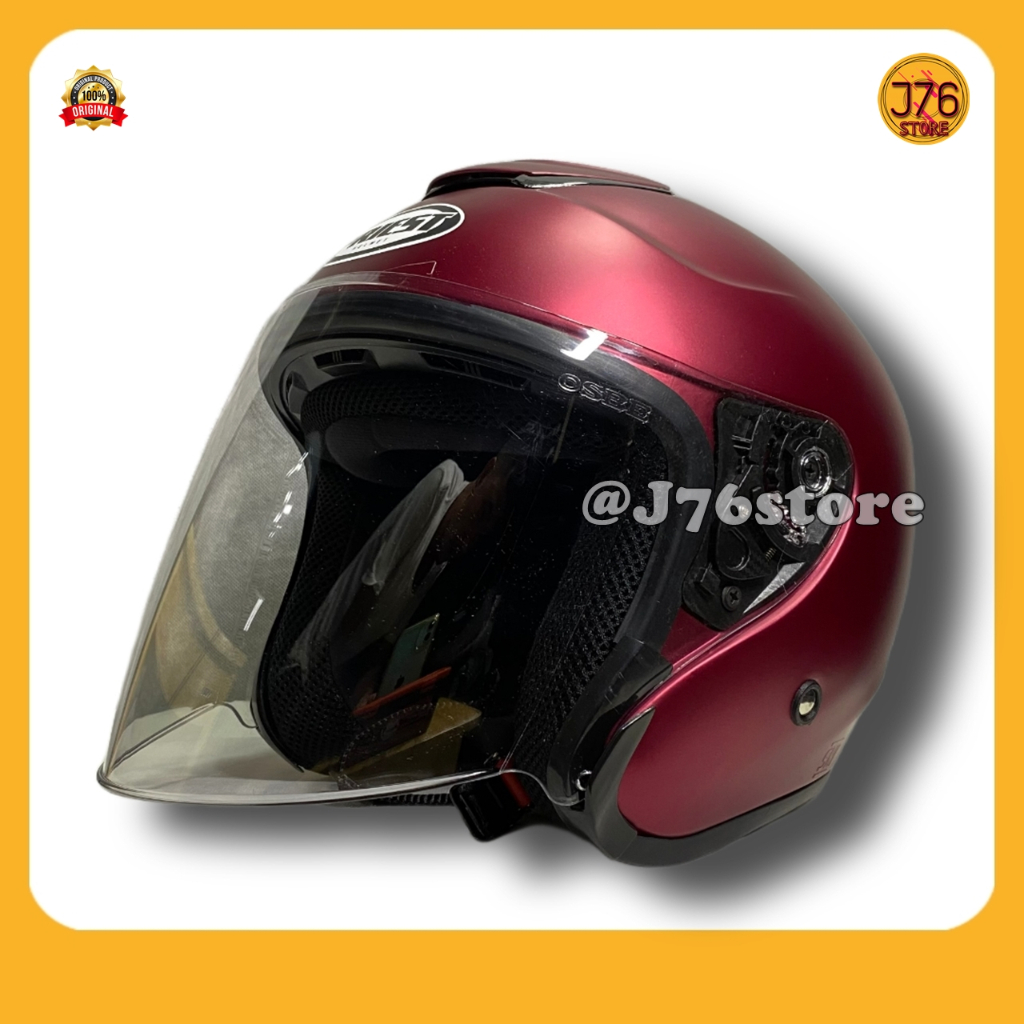 Helm Sepeda Motor Half Face Model Kyt Kyoto Solid Polos Bye Priest Helmet Paket Ganteng Warna Whitte