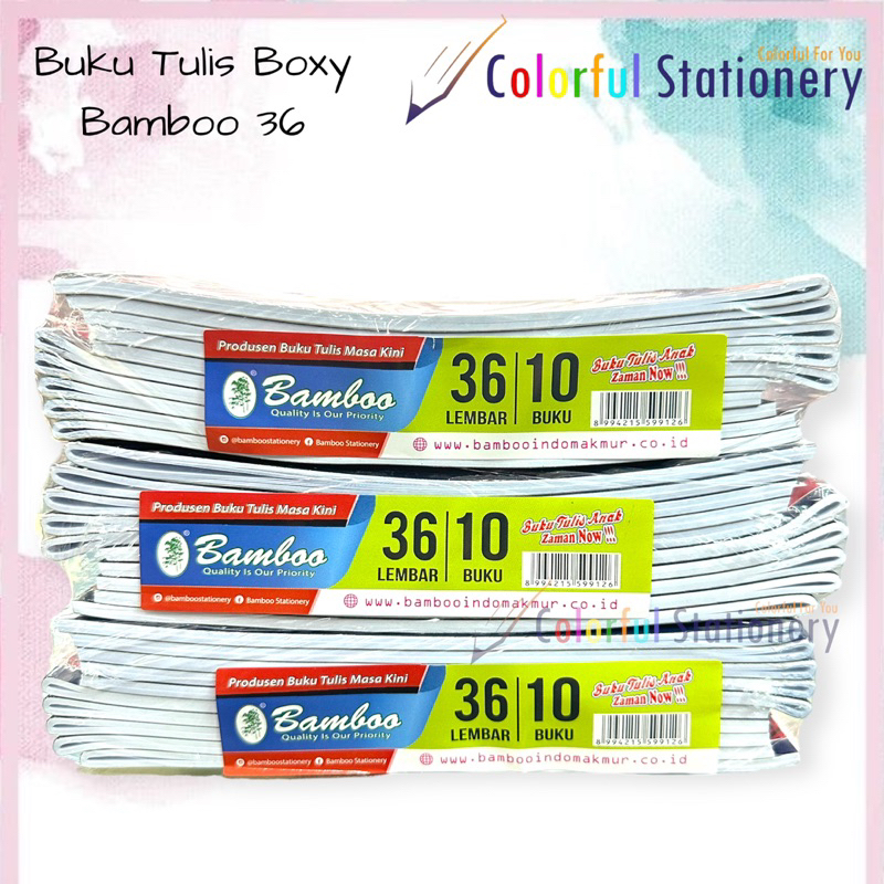 

Buku Tulis Boxy Bamboo 36 (Pak)