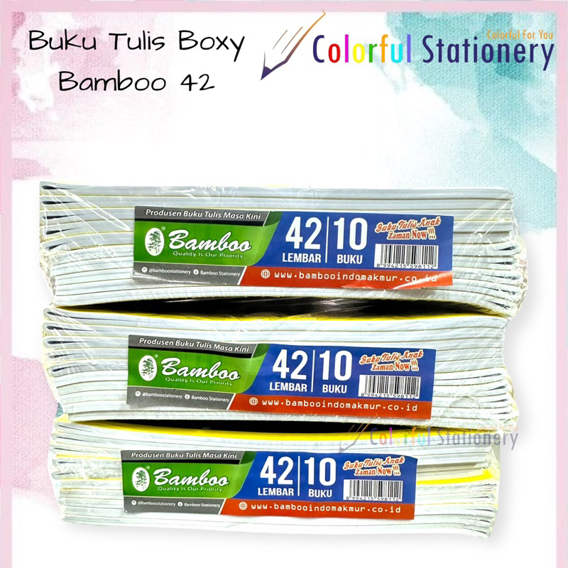 

Buku Tulis Boxy Bamboo 42 (Pak)