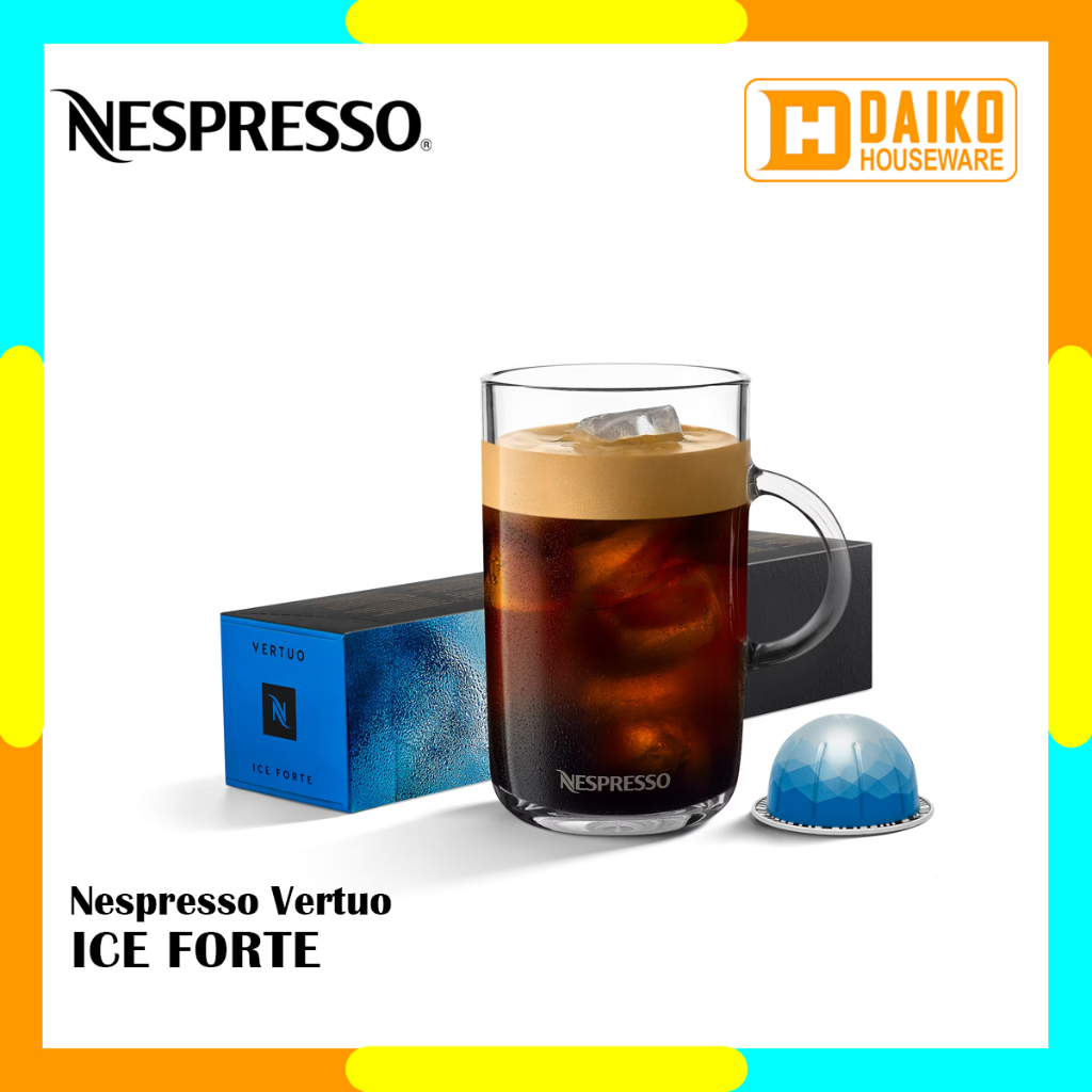 

Capsule Nespresso Vertuo Ice Forte Pack - Kopi Kapsul Dark Roast Long Black Coffee Over Ice