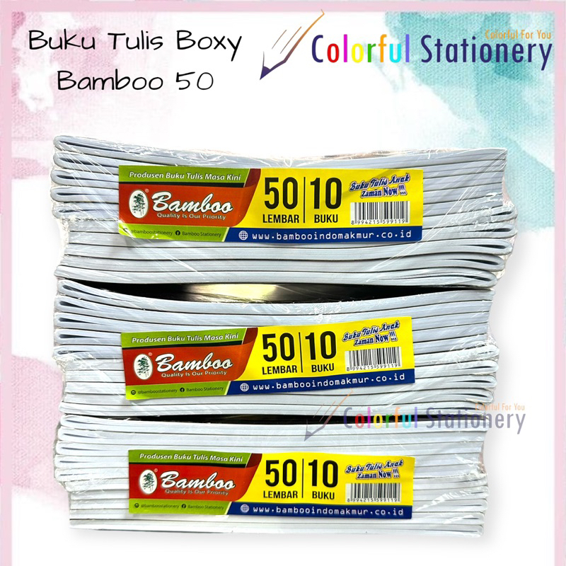 

Buku Tulis Boxy Bamboo 50 (Pak)