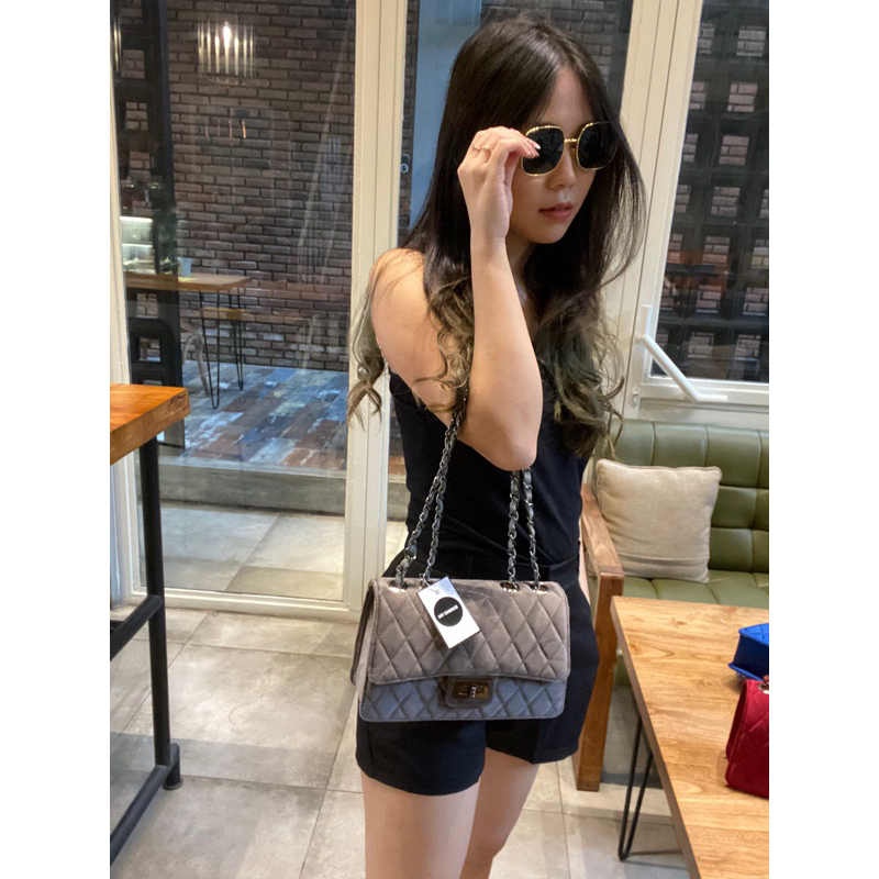 TAS SELEMPANG WANITA KODE  MY CHOICE BAG SUEDE GRATIS BOX