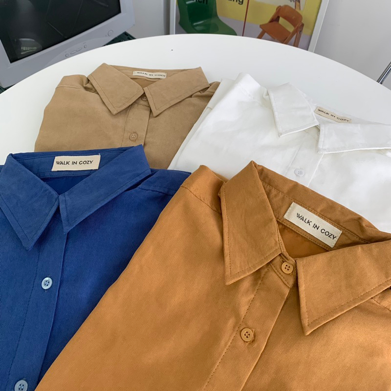 Walkincozy - Baby Corduroy Shirt / Kemeja Corduroy Oversize/ Kemeja Lengan Panjang