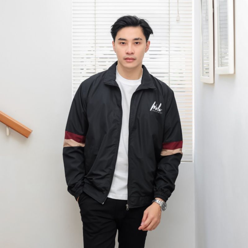 Jaket Tracksuit Jacket Warna Hitam Pria Keren