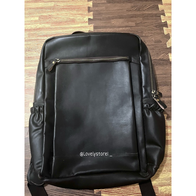 tas ransel kulit pria backpack punggung tas kulit asli ch - ransel rava leathers tas kulit sapi asli