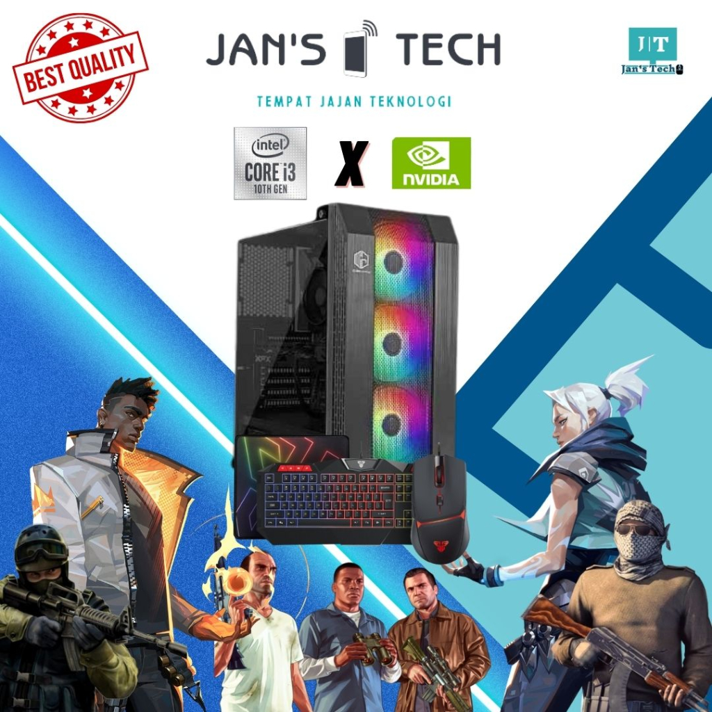 PC Rakitan gaming & editing INTEL i3 & Nvidia Murah Fullset