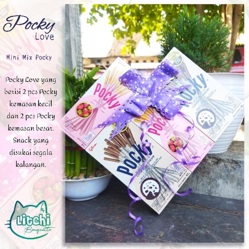 

POCKY LOVE Buket Mini Mix Besar Kecil Hampers Buket Snack