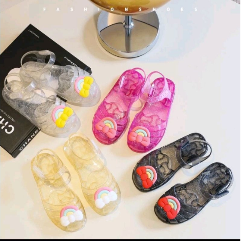 New sandal jelly anak  perekat/sandal jelly anak