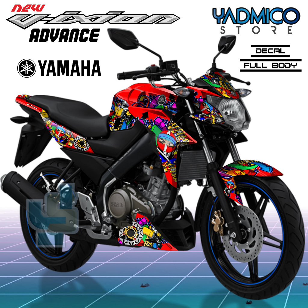 Decal Vixion Advance Full Body - Stiker Motor Vixion New Advance Full Body - Dekal Vixion NVA 2015 2