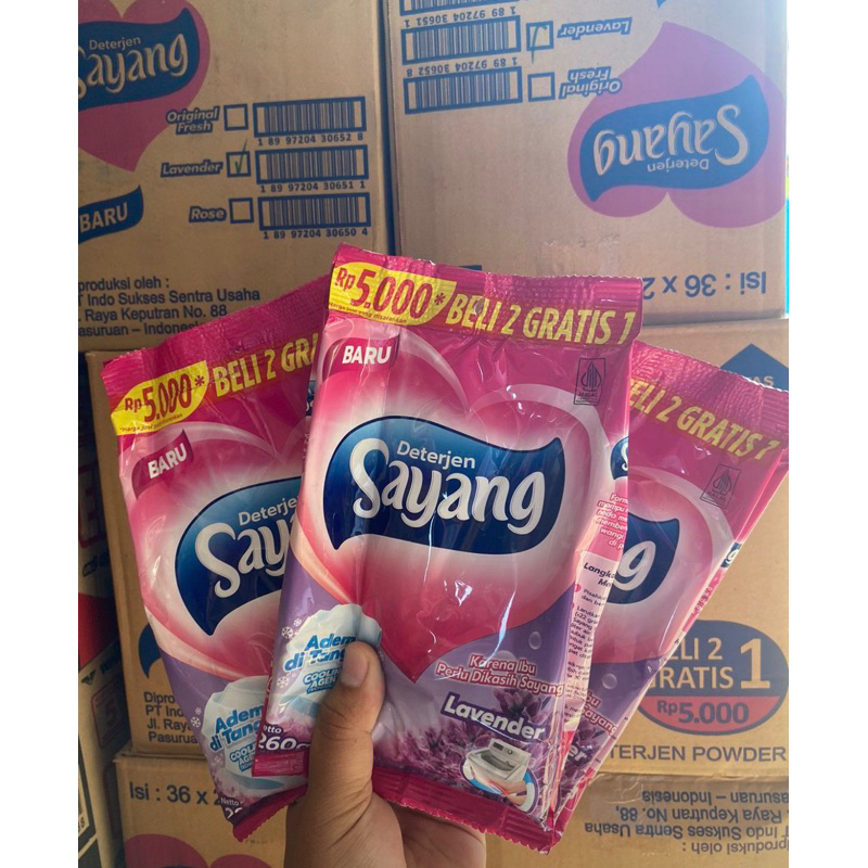 3PC DETERGENT SAYANG // SAYANG BUBUK 260GR // DETERGENT SAYANG