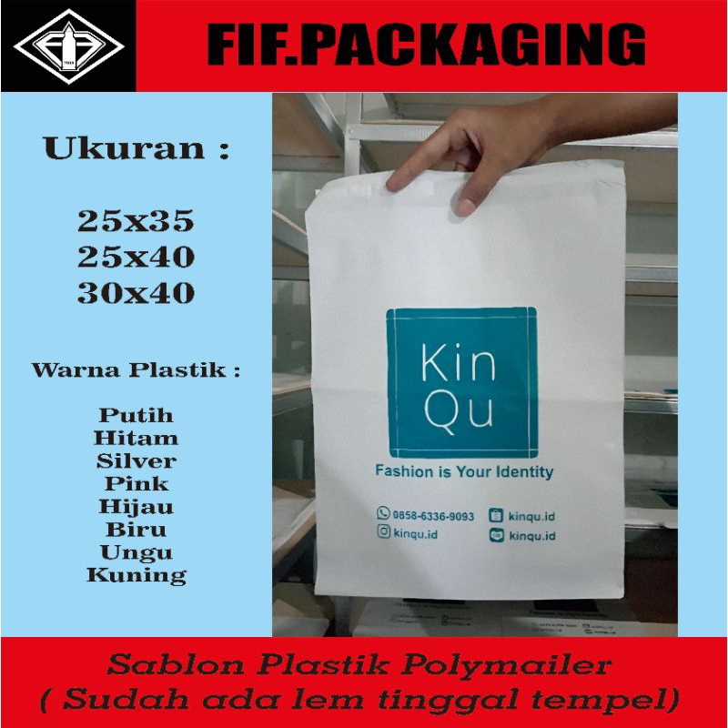 

Sablon plastik polymailer/plastik packing isi 100pcs