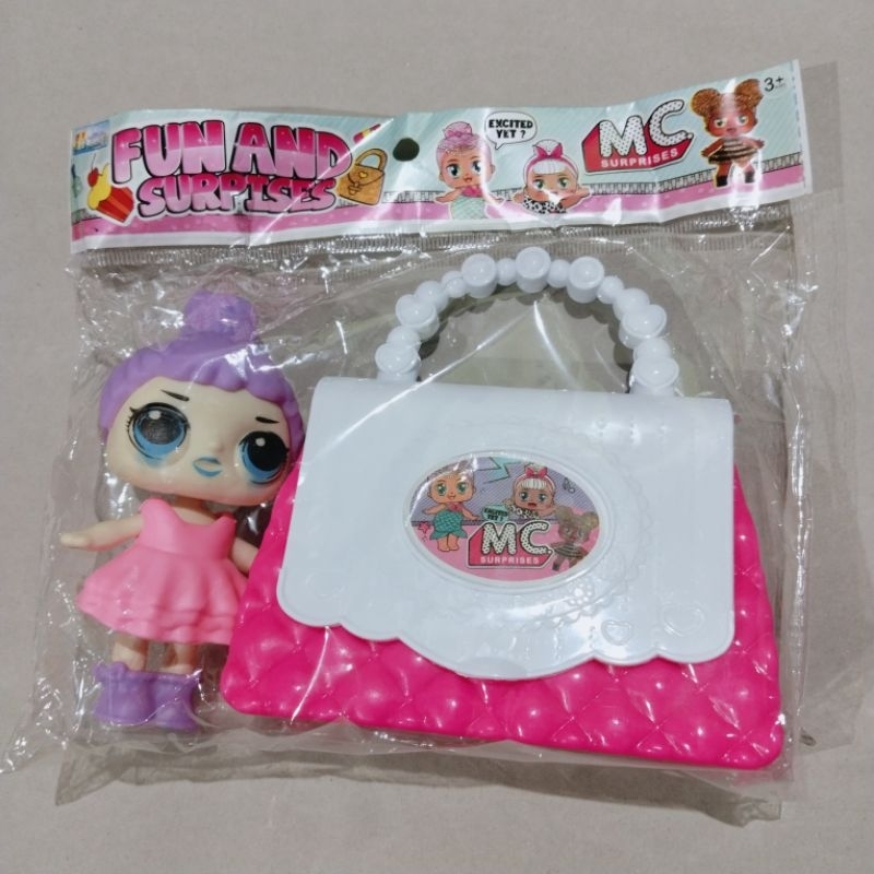 Boneka LOL + tas cantik mainan
