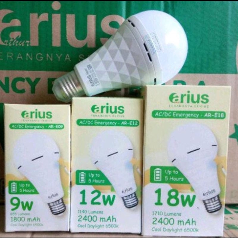Lampu Arius Emergency 12 watt & 18 watt