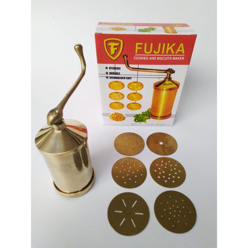 FUJIKA cetakan akar kelapa GOLD / cetakan cookies and biscuit maker / cetakan putu mayang kuningan