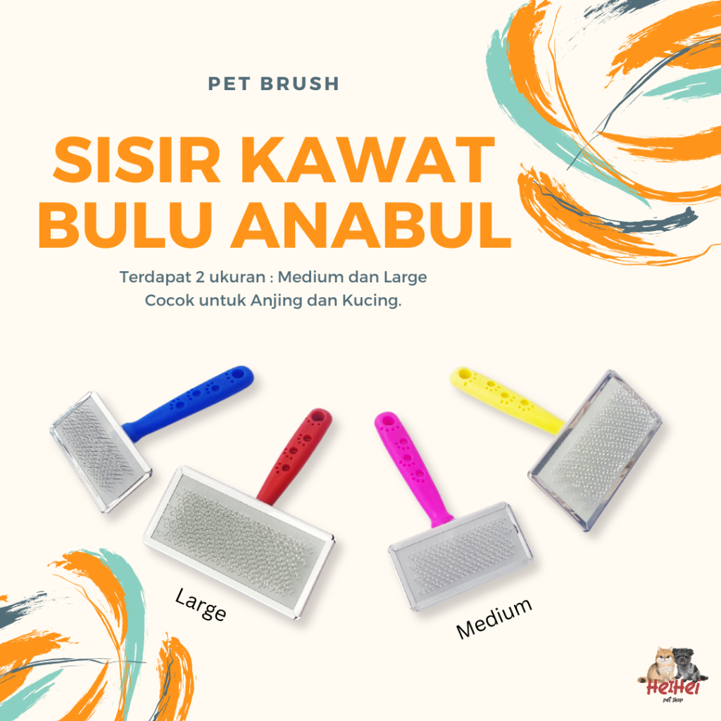 Sisir Kawat Bulu Kucing Persia Dan Anjing Grooming - Dog/Cat Brush
