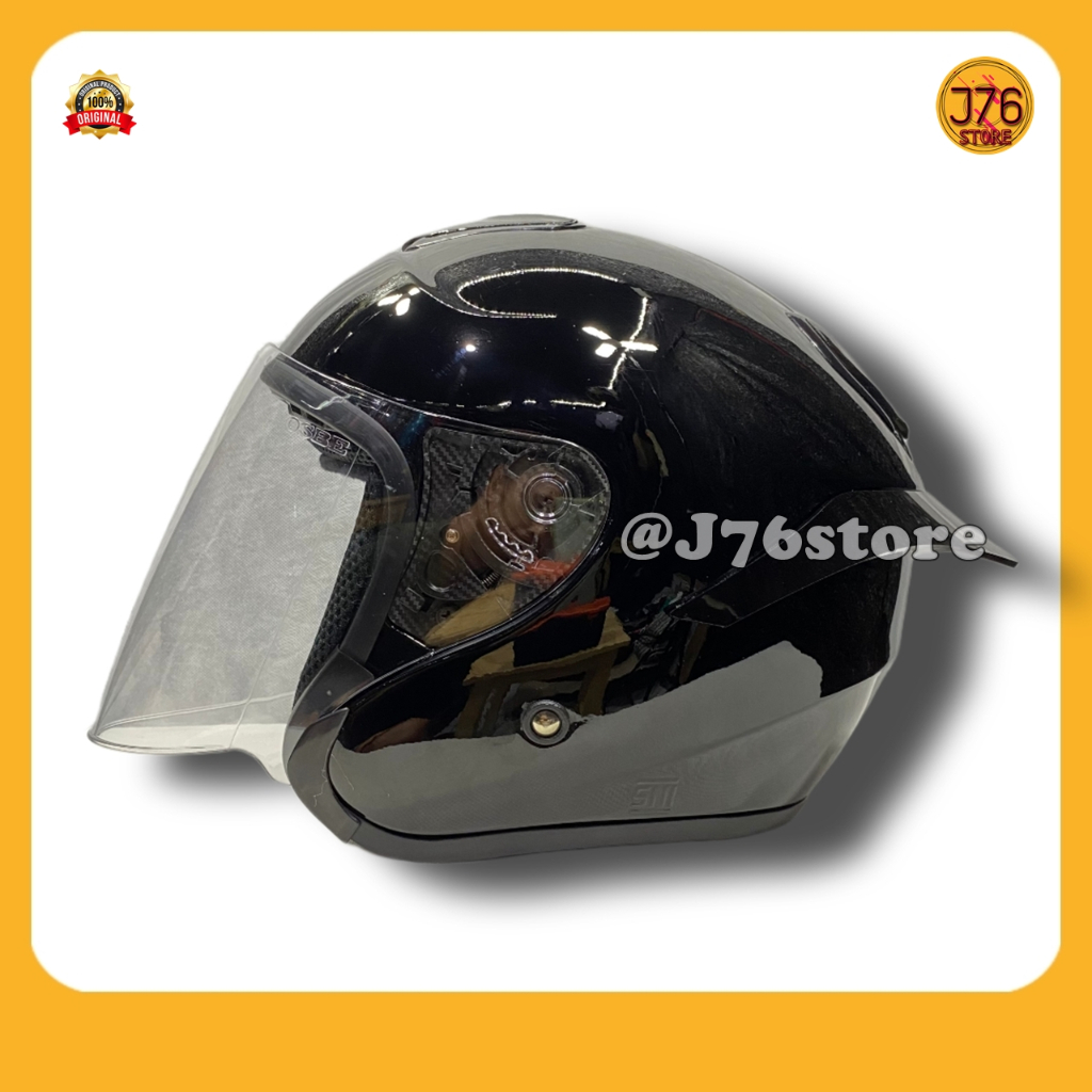 Helm Sepeda Motor Half Face Model Kyt Kyoto Solid Polos Bye Priest Helmet Paket Ganteng Warna Whitte