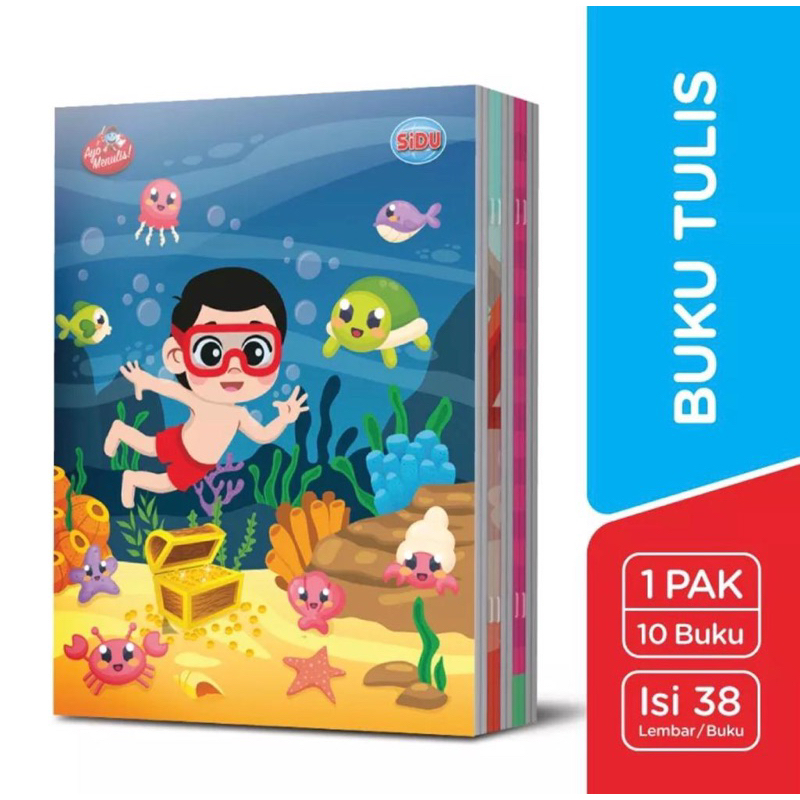 

(1 Pack) Buku Tulis Bergaris SIDU isi 38 Lembar