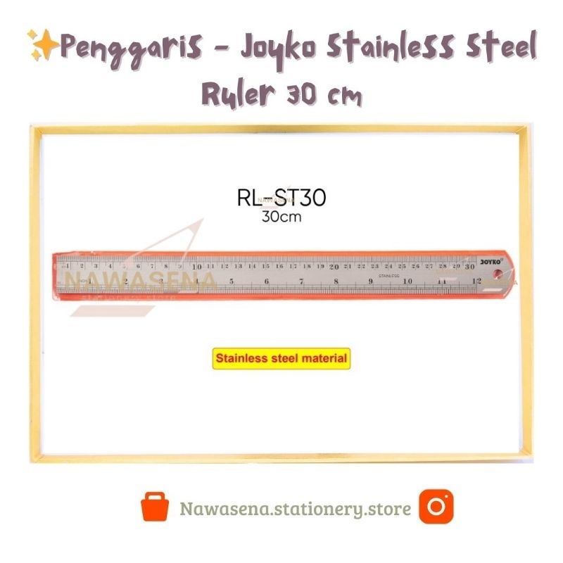 

✨Joyko Ruler - Penggaris Besi Stainless Steel Kuat Alumunium Mistar Panjang 30 cm