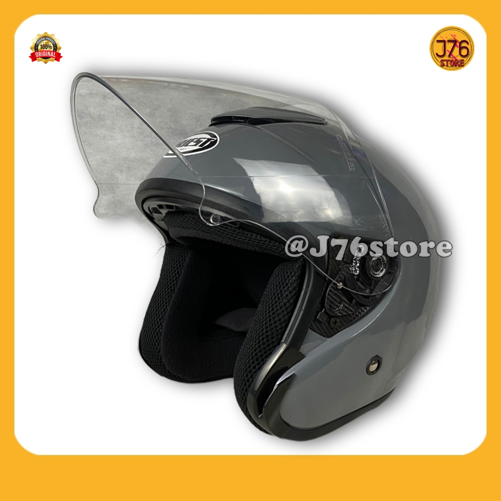 Helm Sepeda Motor Half Face Model Kyt Kyoto Solid Polos Bye Priest Helmet Paket Ganteng Warna Whitte