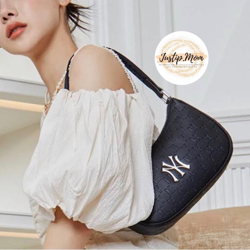 100% ORIGINAL Korea MLB Monogram Embo Hobo Bag NY Yankees